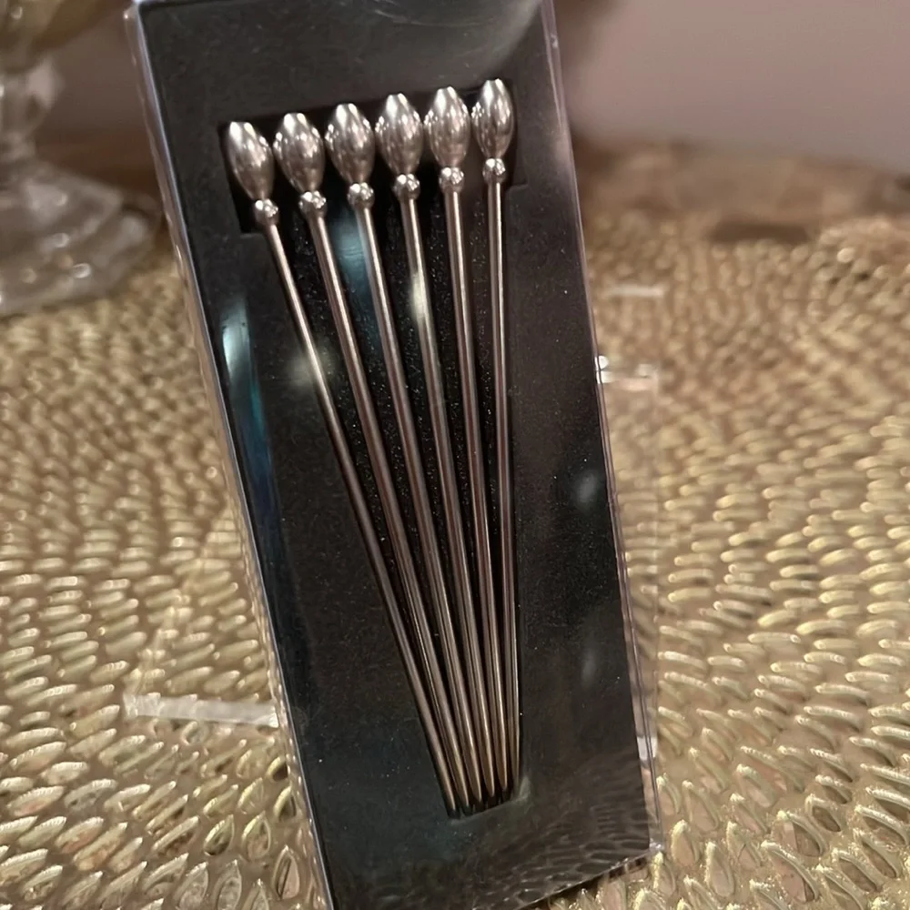 Crate & Barrel Set/6 Cocktail Picks, 3 Sets